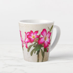 Caneca De Café Latte Rosa do deserto Flores Latte Mug