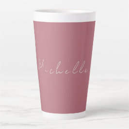 Caneca De Café Latte Rosa Mínimo Moderno e Moderno da Tendência Dourado