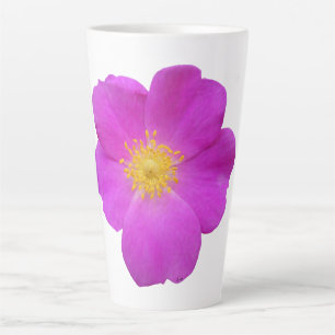 Caneca De Café Latte Rosa selvagem 2