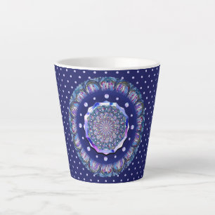 Caneca De Café Latte Rosace Azul