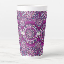 Caneca De Café Latte Rosace vermelho cardinal