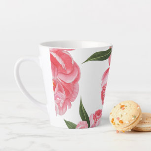 Caneca De Café Latte Rosas bonitas