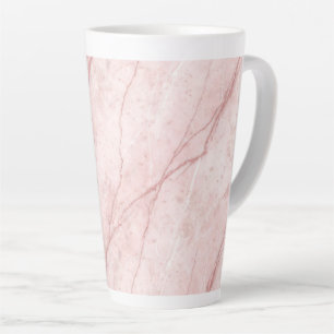 Caneca De Café Latte Rose Marble Orgânico Blush Rosa Empolvilhado 