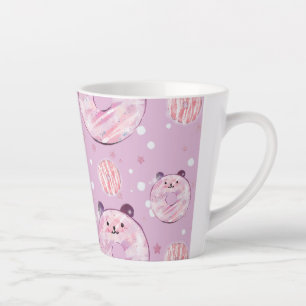 Caneca De Café Latte Rosquinha Panda
