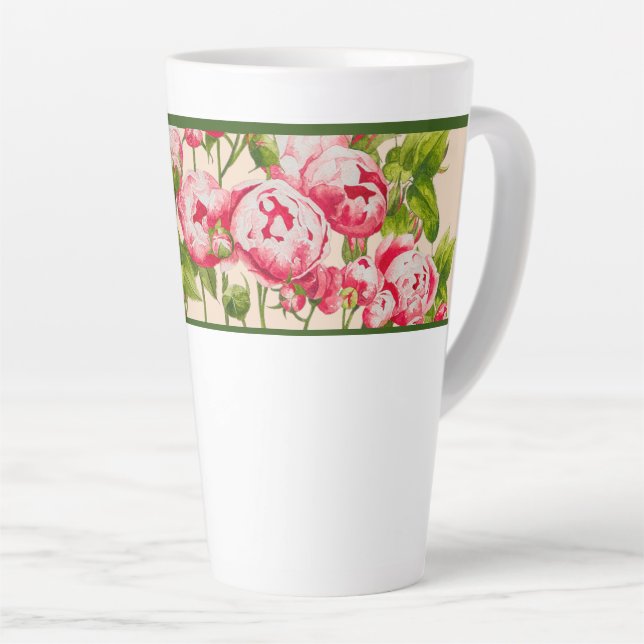 Caneca De Café Latte Rosy Abundance em uma Lata Grande (B) (Ângulo direito)