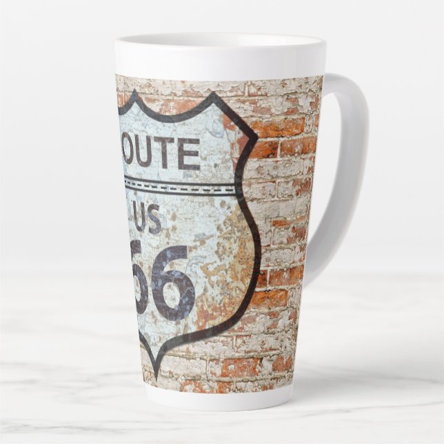 CANECA DE CAFÉ LATTE ROTA US 66 (Ângulo direito)