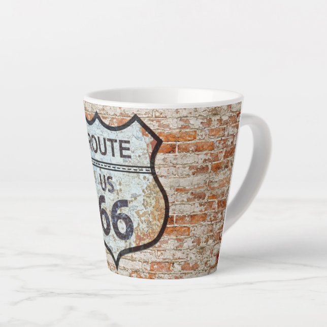 CANECA DE CAFÉ LATTE ROTA US 66 (Ângulo direito)
