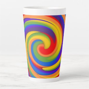 Caneca De Café Latte rotação do arco-íris
