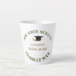 Caneca De Café Latte Roteiro de celebração de formatura no Ensino Médio