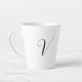 Caneca De Café Latte roteiro de monograma personalizado inicial