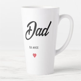 Caneca De Café Latte Roteiro Preto Estabelecido Pai Coração