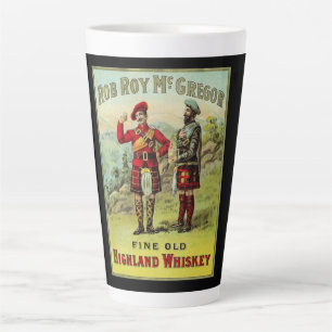 Caneca De Café Latte Rótulo Whiskey Escocês HIghland