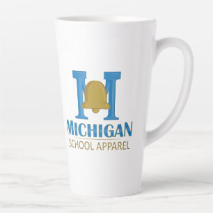 Caneca De Café Latte Roupa da Escola de Michigan