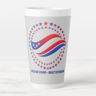Caneca De Café Latte Roupas Patrióticas do Dia da Independência EUA Est