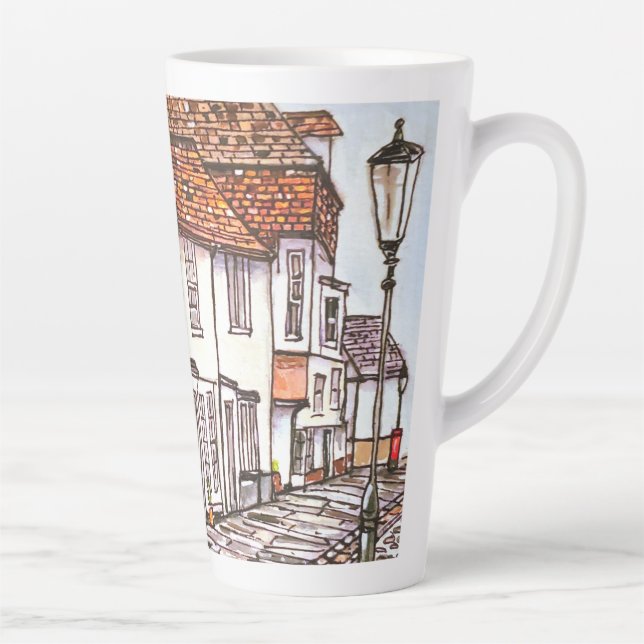 Caneca De Café Latte Row Of Houses (Direita)