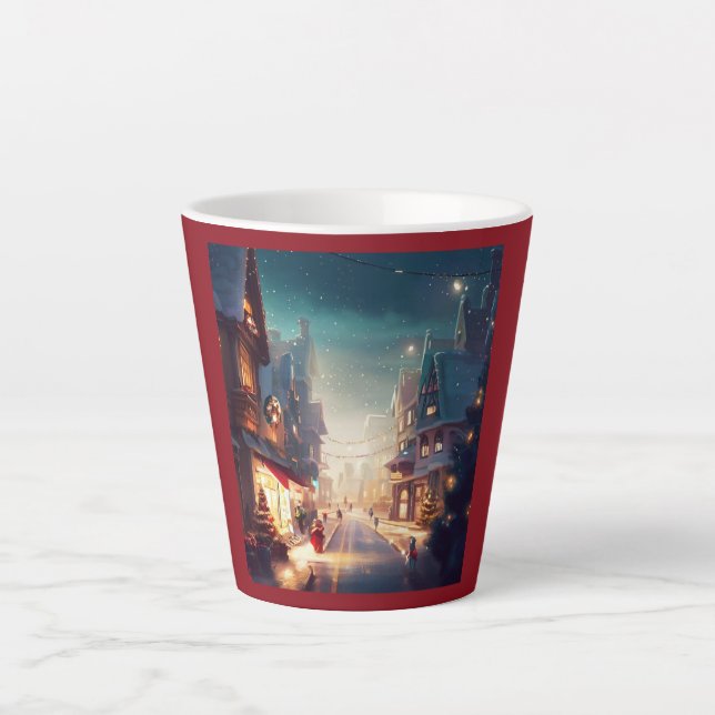 Caneca De Café Latte Rua 2 da Cidade de Natal (Frente)