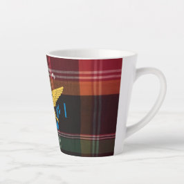 Caneca De Café Latte RUA de Sinalizador das Ilhas Virgens dos EUA. Croi