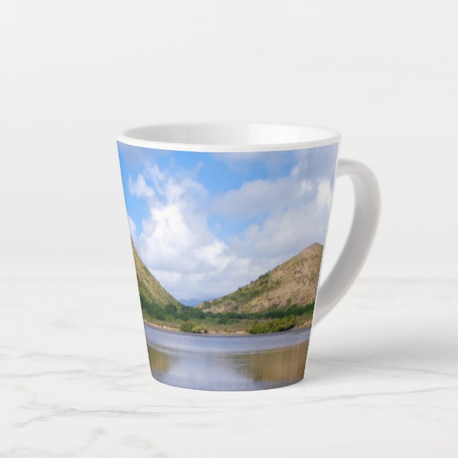 Caneca De Café Latte Rua do lago da costa sul (Ângulo direito)