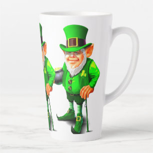 Caneca De Café Latte Rua FELIZ.DIA DE PATRICK LEPRECHAUN BONITO