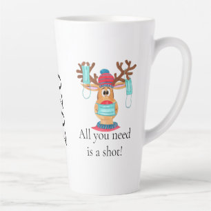 Caneca De Café Latte Rudolph, a Reindeer Mascarada