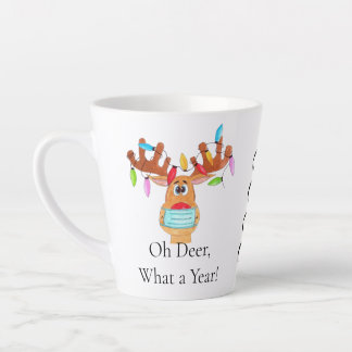 Caneca De Café Latte Rudolph, a Reindeer Mascarada