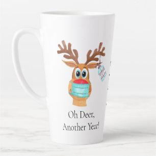 Caneca De Café Latte Rudolph A Rena Mascarada Mais Tarde