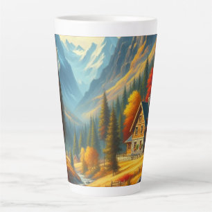 Caneca De Café Latte Russo, Outono - Casca e rio