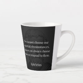 Caneca De Café Latte Sabedoria de Epictetus: empoderamento através da r