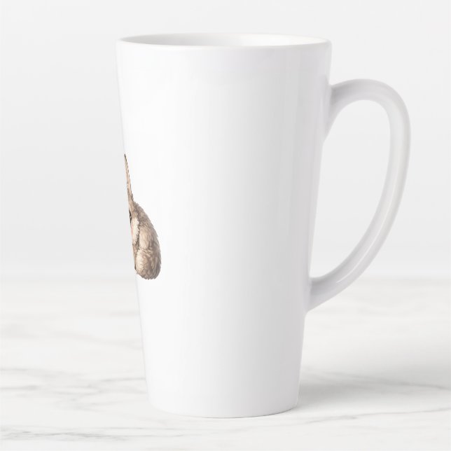 Caneca De Café Latte Saco de Estádio Transparente com Lobo Bonito de Ol (Direita)