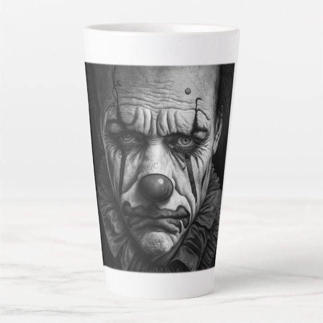 Caneca De Café Latte Sad Clowe Latte Mug (Frente)