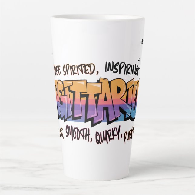 Caneca De Café Latte Sagitário (Frente)
