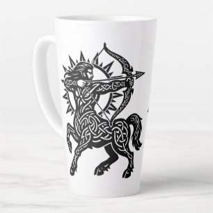 Caneca De Café Latte Sagitário — O Arqueiro por BurnsInHell