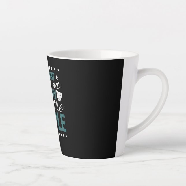 Caneca De Café Latte Sair Com As Minhas Pessoas De Teatro - Agir (Direita)