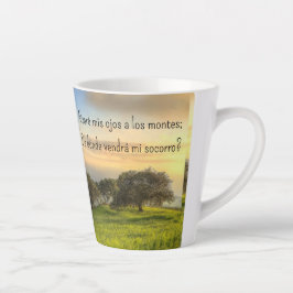 Caneca De Café Latte Salmo 121:1-2 * Taza * Alzare mis ojos
