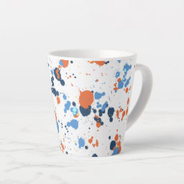 Caneca De Café Latte Salpico de Tinta Colorido Legal