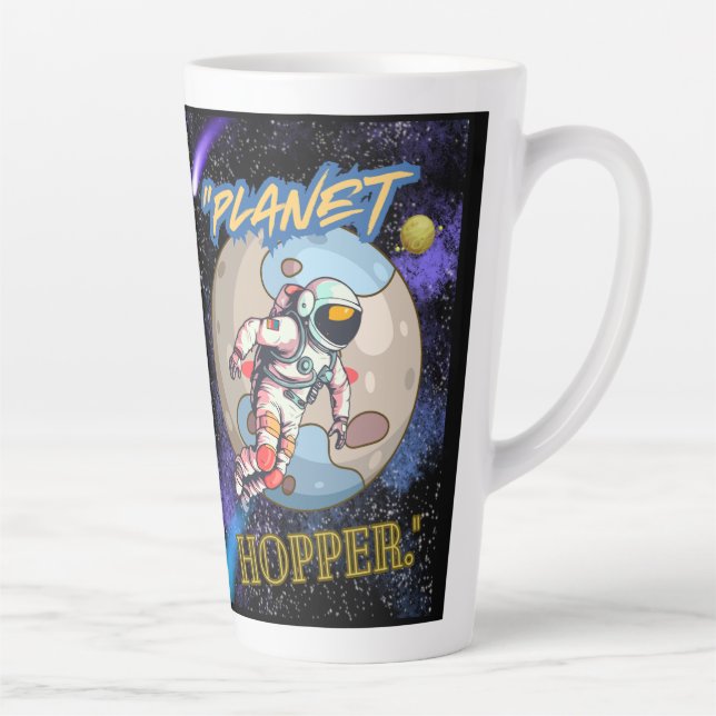 Caneca De Café Latte Saltador planetário  (Direita)