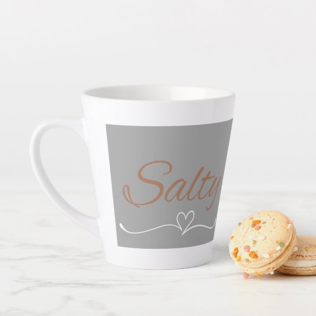Caneca De Café Latte Salty Mug – Funny Sass Quote Gift (In Situ)
