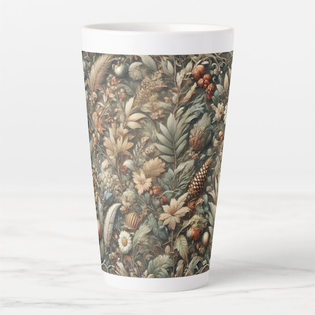 Caneca De Café Latte Salve cada pinto com o charme da natureza (Frente)