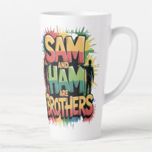 Caneca De Café Latte Sam & Ham são irmãos