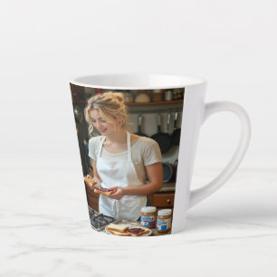 Caneca De Café Latte Sanduíche de manteiga de amendoim e geleia persona