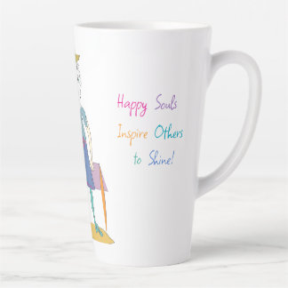 Caneca De Café Latte SANDY - Felizes Almas inspiram outros a brilhar!