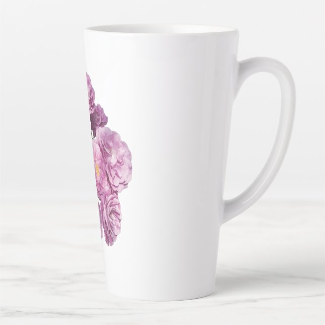 Caneca De Café Latte Sangue com Grace - Elegante Rosa (Direita)