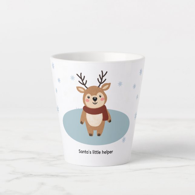 Caneca De Café Latte Santa’s Little Helper (Frente)