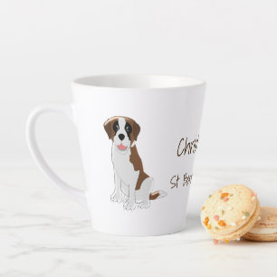 Caneca De Café Latte Santo Bernard Design Personalizado