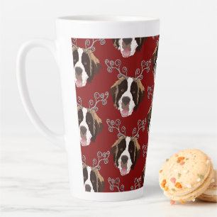 Caneca De Café Latte Santo de Natal Bernard Reindeer