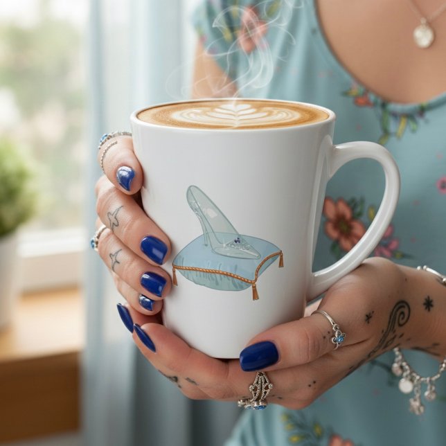 Caneca De Café Latte Sapatinho de Vidro (Criador carregado)