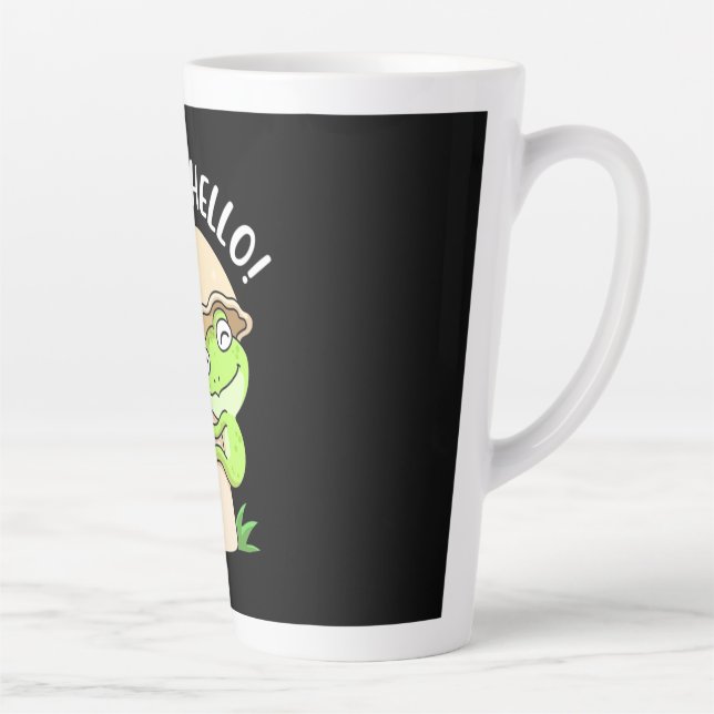 Caneca De Café Latte Sapo E Cogumelo (Direita)