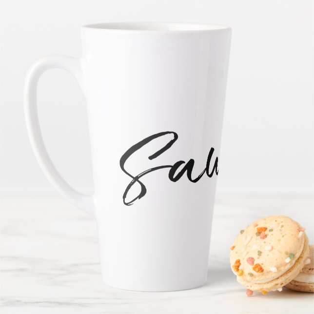 Caneca De Café Latte Saudade Black (In Situ)