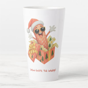 Caneca De Café Latte saúdam o Natal com salame!