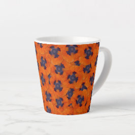Caneca De Café Latte Scarlet Orange Poppy Sem Costura
